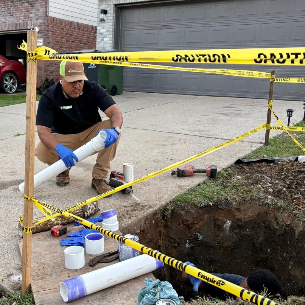 underground pipe repair arlington tx pvc installation and excavation work